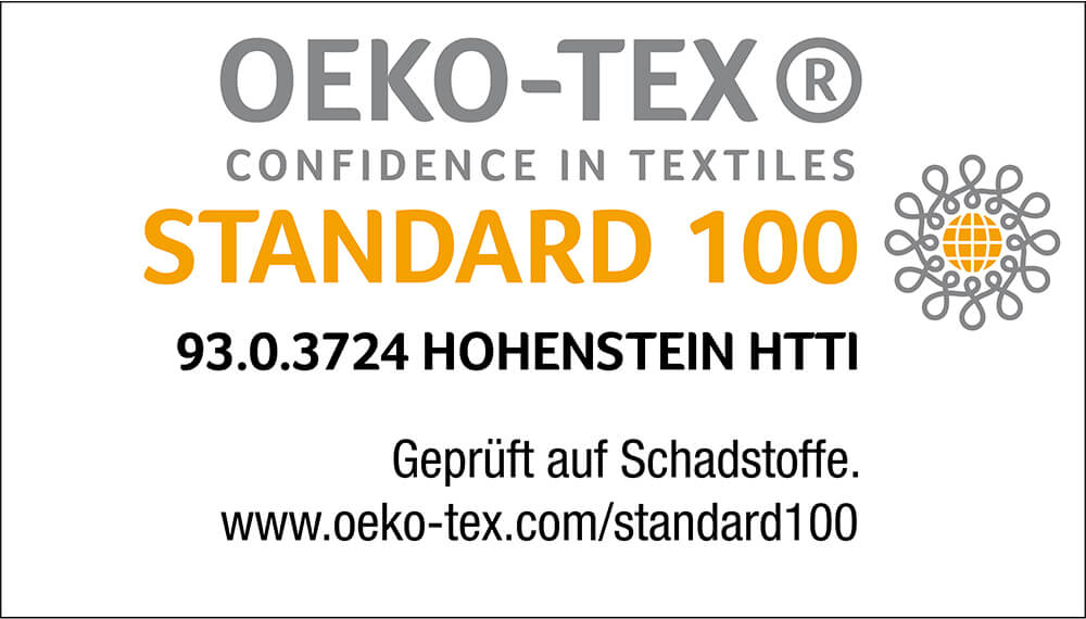 Zertifikat für Matratzenbezug